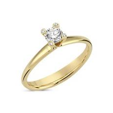 14 karat solitaire ring til dig med Passion for diamanter, ialt 0,32 ct wesselton SI