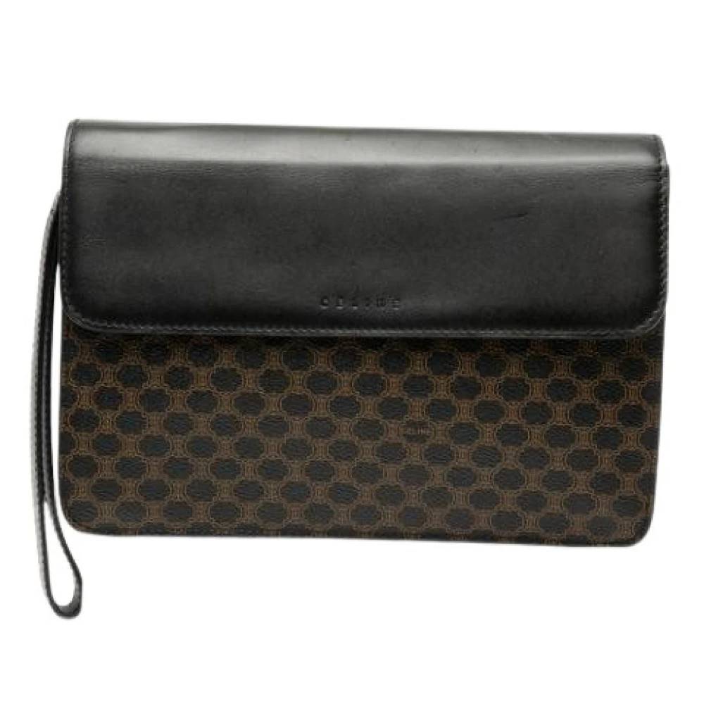 Celine Vintage Pre-owned Canvas Clutch - Vintage - Dame - Brun - ONE SIZE - Læder