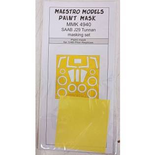 SAAB 29 Tunnan - Canopy & Wheel Paint Mask (PIR) 1/48