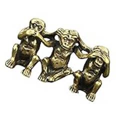 modern home decor Apdekoration Koppar Kontorsdekoration Bord Apa Skulptur Dekoration Samlarfigur Ingen ondska Apfigurer Minimöbler Minidekor Mässing Skrivbord Djur gifts for couples