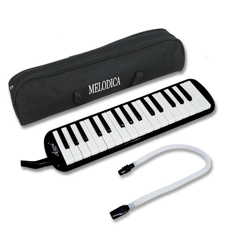 32 tangenter Melodica Keyboard Musikinstrument med väska rem munstycke black