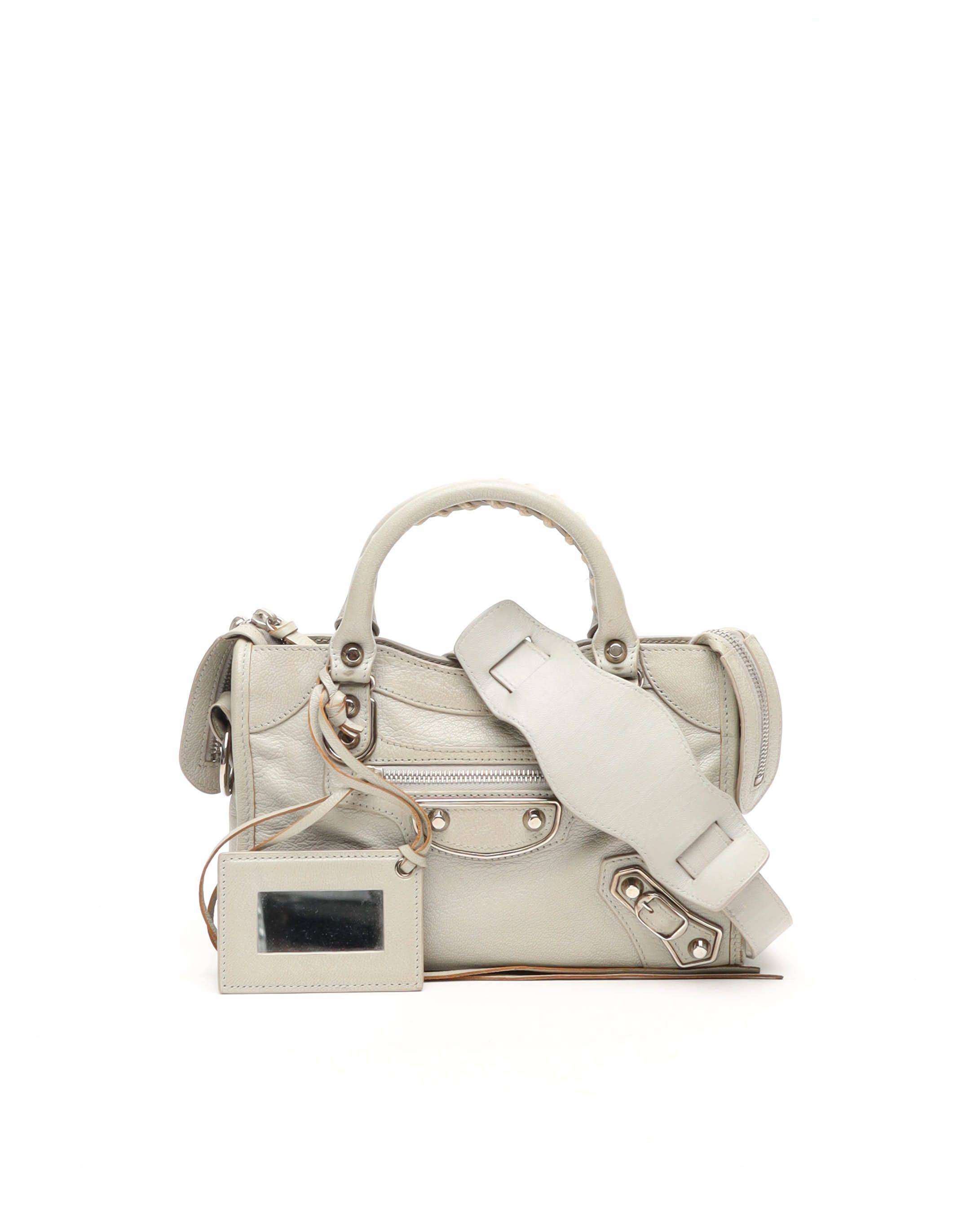 Balenciaga Classic Mini Metallic Edge City Bag - Grey (One Size)