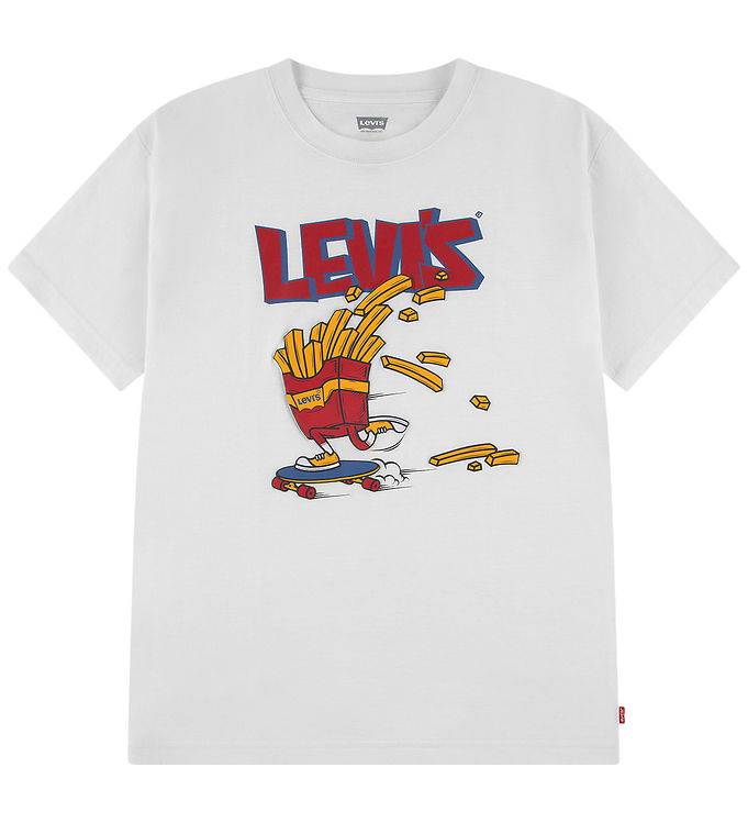 Levis T-shirt - Bright White m. Print - Levis - 5 år (110) - T-Shirt
