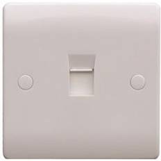 ESR Sline 1 Gang White RJ45 Ethernet Cat 5 6 Modular Connector Network Data Socket