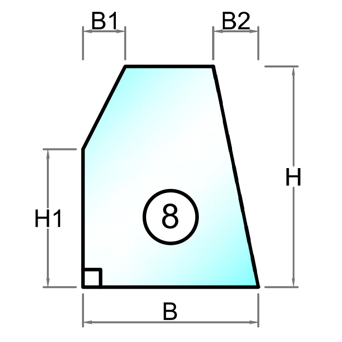 Figur 8 - Polycarbonat - 2 mm - 10 mm - Tilskåret