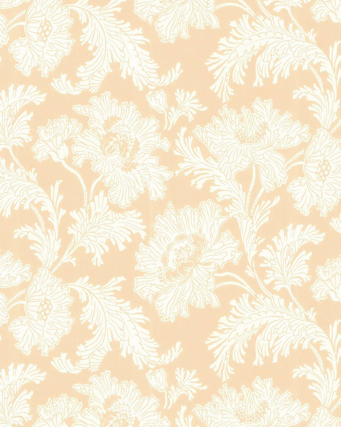 Lim & Handtryck Tapet - Hällestrand hvid/gul