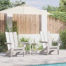 vidaXL Havemøbler til lounge 3 pcs Hvid 38 x 38 x 46cm Plastik