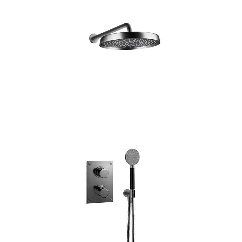 Takduschset Tapwell ARM7268 Edition 2 för Inbyggnad - Borstad Svart Krom
