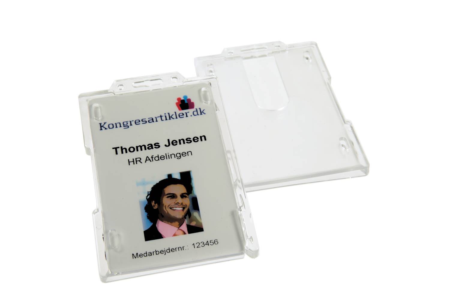 ID-kortholder - Højformat m. fingerhul, glasklar