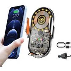 Punk Style Car Phone Holder Cell Phone Wireless Charger Rechargeable Cell Phone Navigation Mount For car air vent