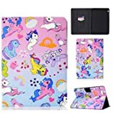 Huawei Mediapad T3 10 skyddande fodral, Lspcase Huawei Tablet T3 10 läderfodral plånbok Flip Case Cover stativfunktion korthållare väska etui för Huawei Mediapad T3 10 9,6 tum – enhörning