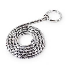 Hundhalsband av Silverkedja -  60cm (Längd: 60cm)