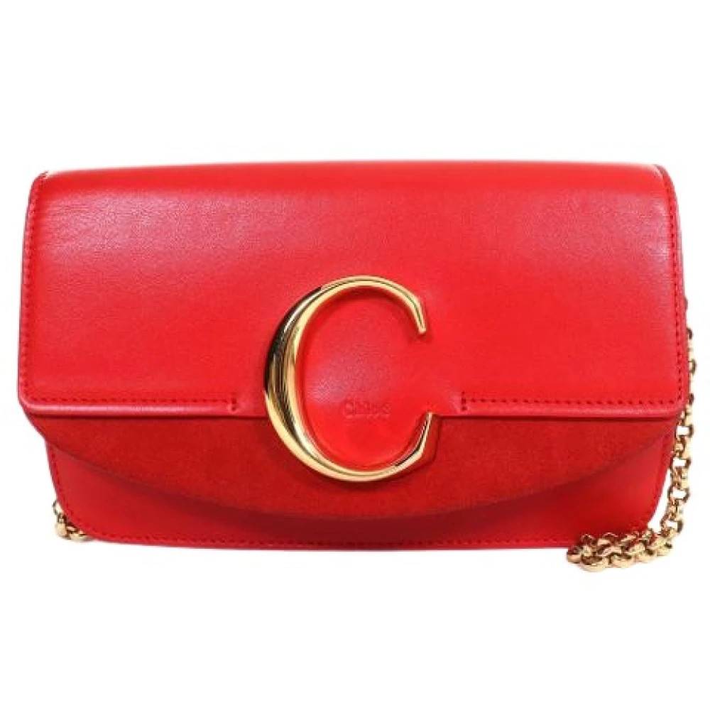 Chloé Pre-owned Pre-owned Skuldertaske - Vintage - Dame - Rød - ONE SIZE - Uld