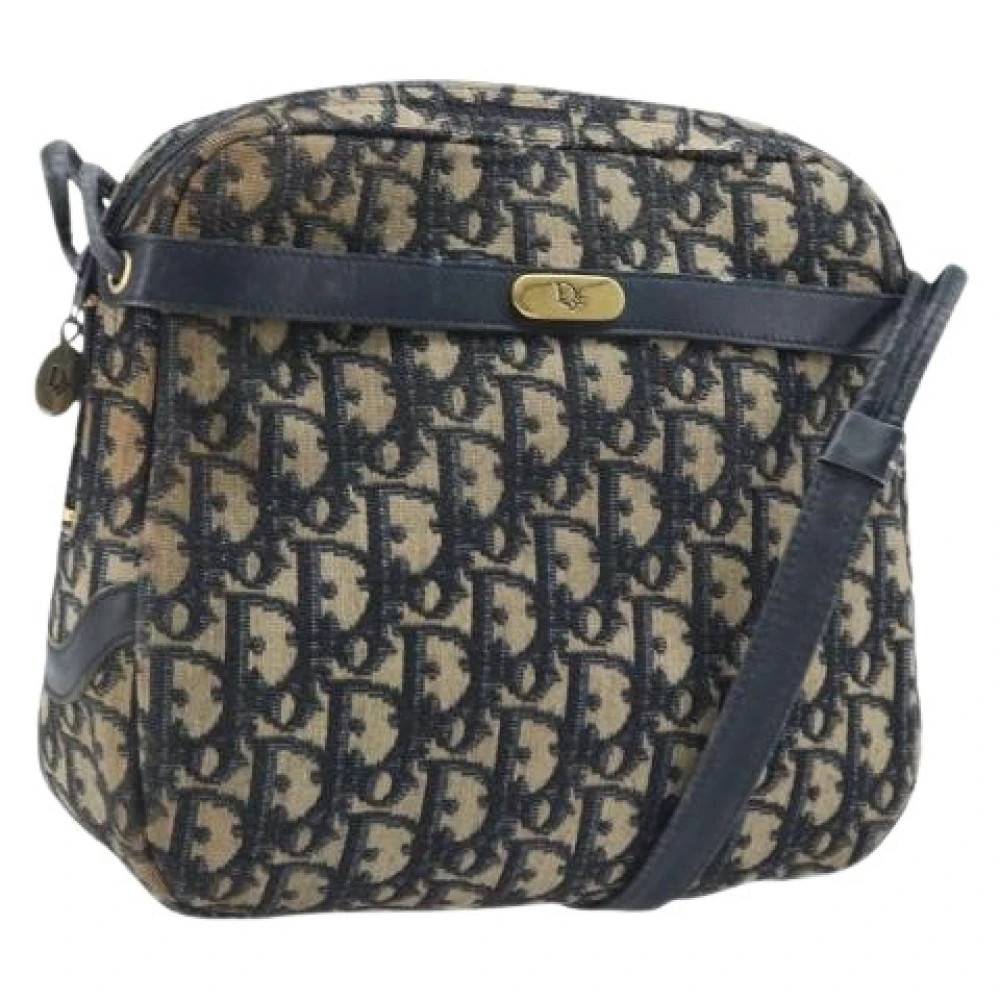 Dior Vintage Pre-owned Vintage Canvas Skuldertaske - Vintage - Dame - Blå - ONE SIZE - Uld