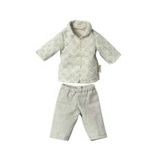 Maileg – Pyjamas för kanin i blått, rutiga byxor och mönstrad skjorta, storlek 1