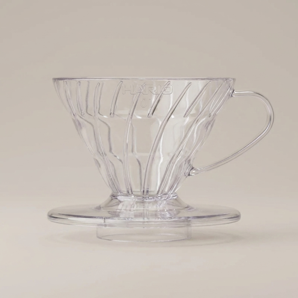 Hario V60-01 Plastic Dripper Klar