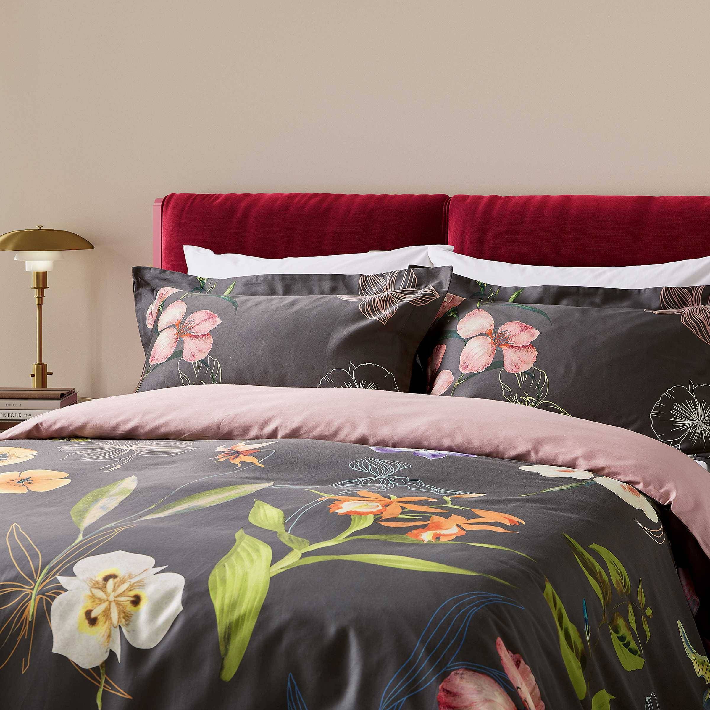 Ted Baker New Hampton Double Duvet Cover SET, Charcoal