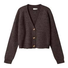Name It Cardigan - Nej - Stickad - NkfHolly - Seal Brown - Name It - 7-8 år (122-128) - Cardigan