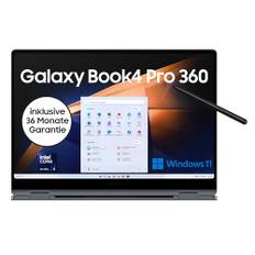 Samsung Galaxy Book4 Pro 360 Notebook, 16"-Laptop, Intel Core Ultra 5, 16 GB RAM, 512 GB, Moonstone Gray, 3 Jahre Herstellergarantie [Exklusiv auf Amazon]