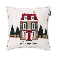 Lexington House Organic Cotton Velvet Prydnadskudde 50x50 Vit - White/multi (50x50)