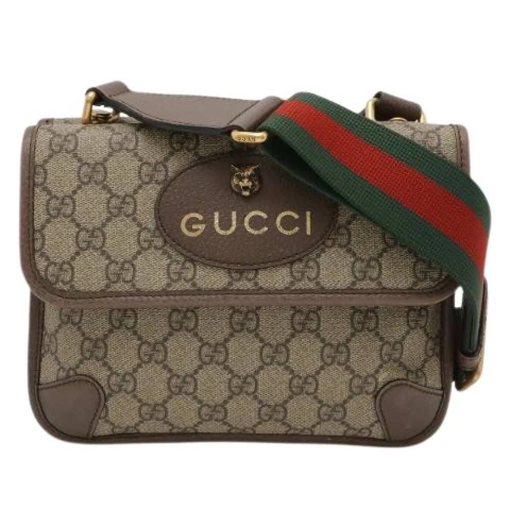 Gucci Vintage Pre-owned Neo Vintage GG Supreme Small Messenger Bag - Vintage - Dame - Beige - ONE SIZE -