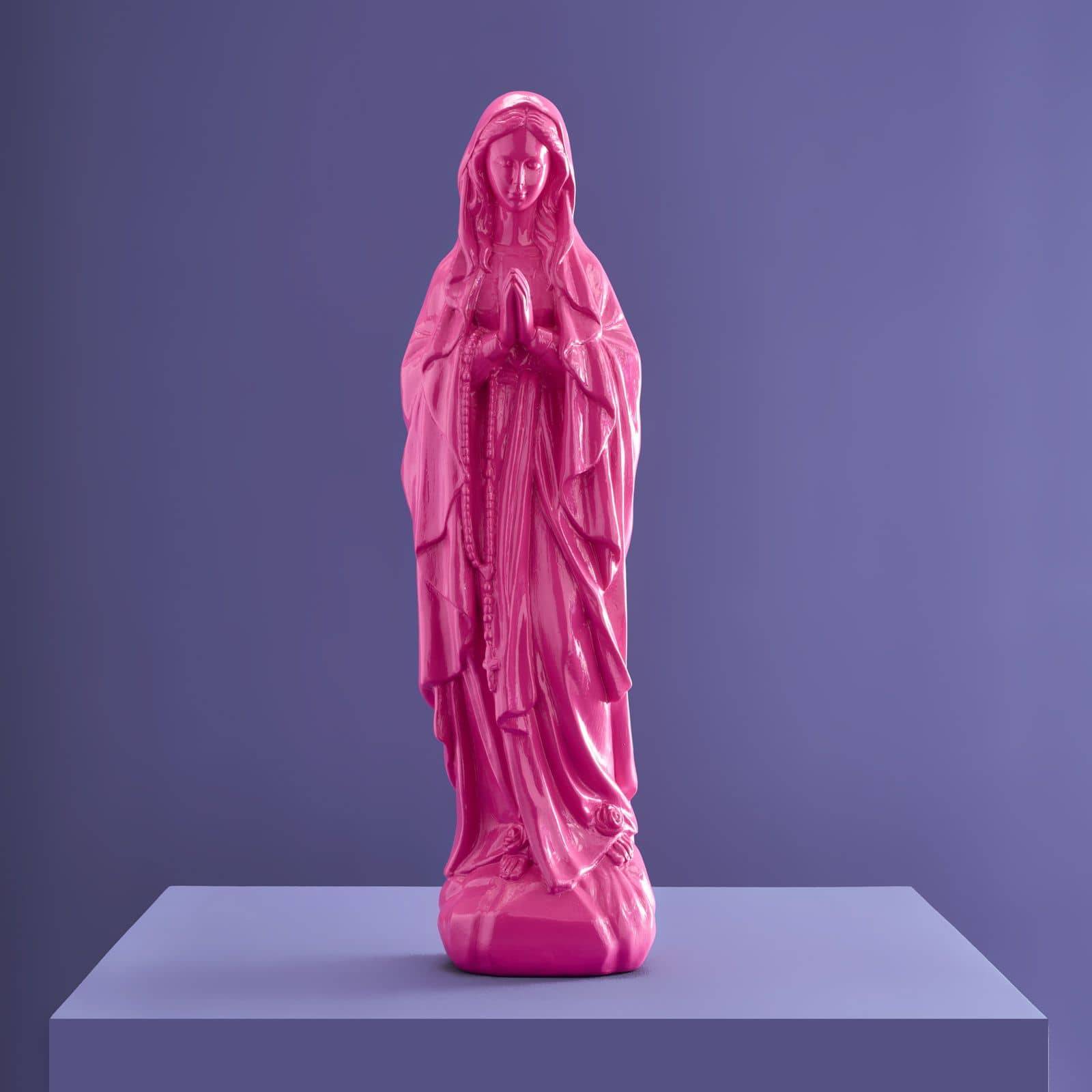 Decorative figure Virgin Mary L, magenta