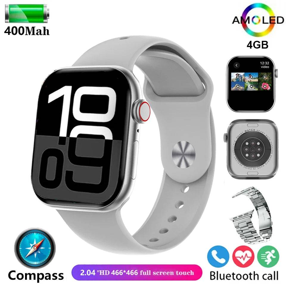 PENGAGAR Smart Watch - Silver steel strip / For Apple DT WATCH10