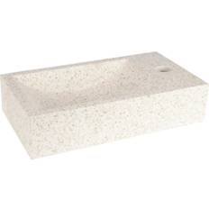 Tvättställ DIFFERNZ Hura L terrazzo beige matt natursten 40x22 cm