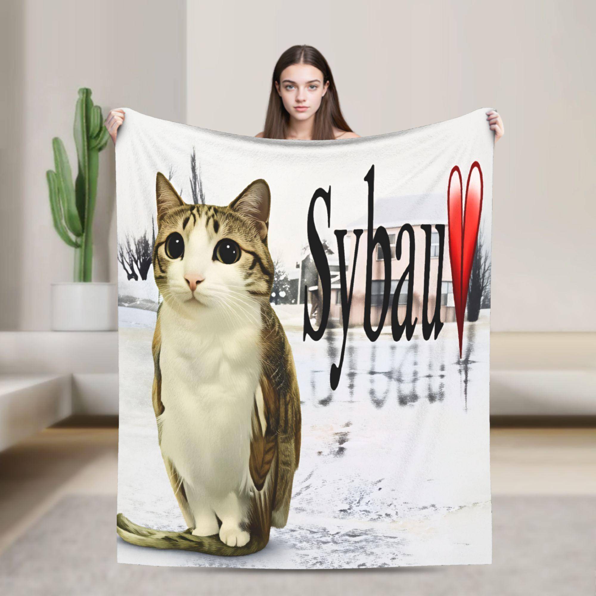 Meowl Meme Fluffigt Filt Katt Uggla Brainrot 90-tals Nyhet Pläd för Soffa Sängkläder Vardagsrum 200x150cm Sängöverkast