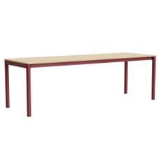 HAY Annex Table Flush (L240 cm) Spisebord WB Lacquered Oak & Barn Red Aluminium
