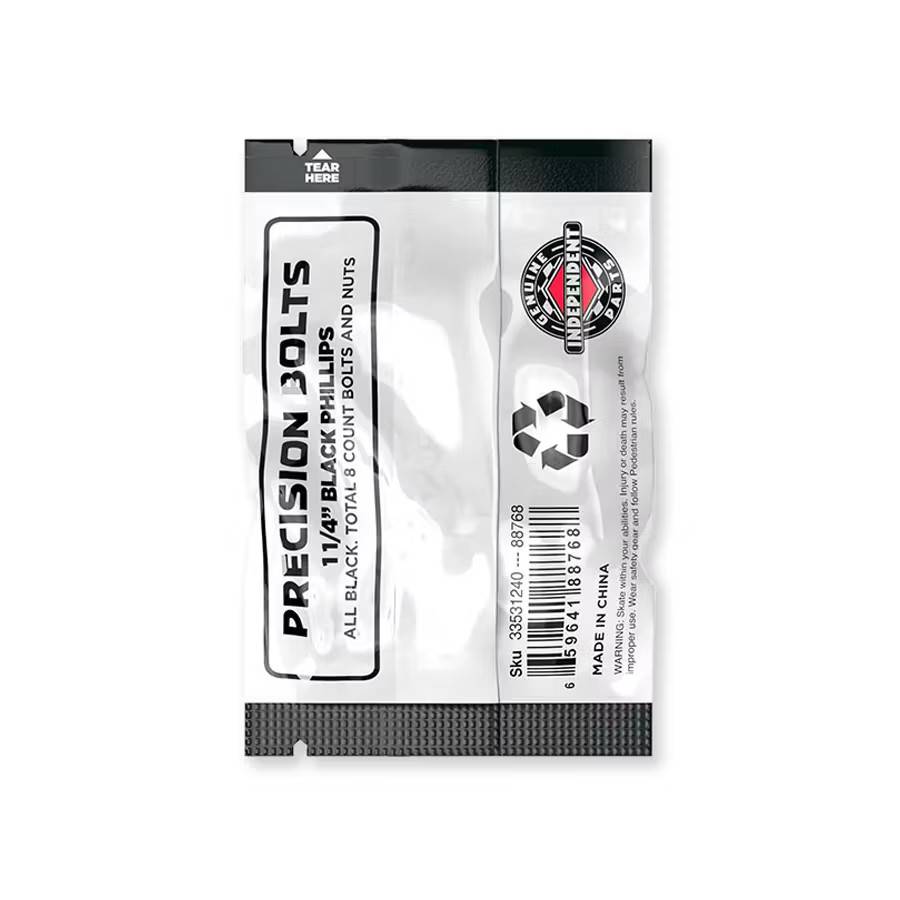 Independent 1.25'' Black Skateboard hardware Phillips