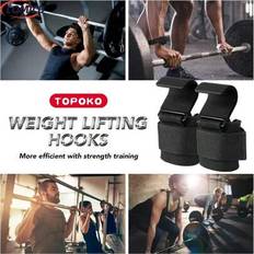 LOMILD 2 st lyftkrokar, uppgraderade kraftiga handledsbindor lämpliga för marklyft, styrkeökning, pull-up-stång, lyft, axlar, styrketräning på gym som - Multifärgad (2-pack)