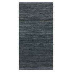 Rug Solid læder gulvtæppe - Grå 65x135cm