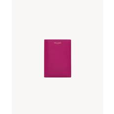 SAINT LAURENT PARIS PASSPORT CASE IN shiny leather