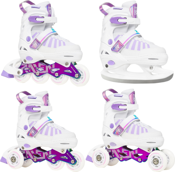 Raven 4in1 Oxen Hockey Inlines Vit/lila/neo Chrome - 38-42