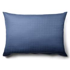 Luksus pudebetræk - 70x100 cm - 100% Bomuldssatin - Daisy blå - By Night jacquard vævet stort pude betræk