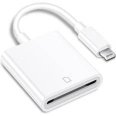 (Apple MFi-certificeret) Lightning til SD-kort kameraleser til iPhone, Trail Camera Viewer SD-hukommelseskortlæser adapter kompatibel med iPhone 14/13/12