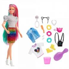 Barbie Leopard Regnbue Hår Dukke Barbie Dukker GRN81