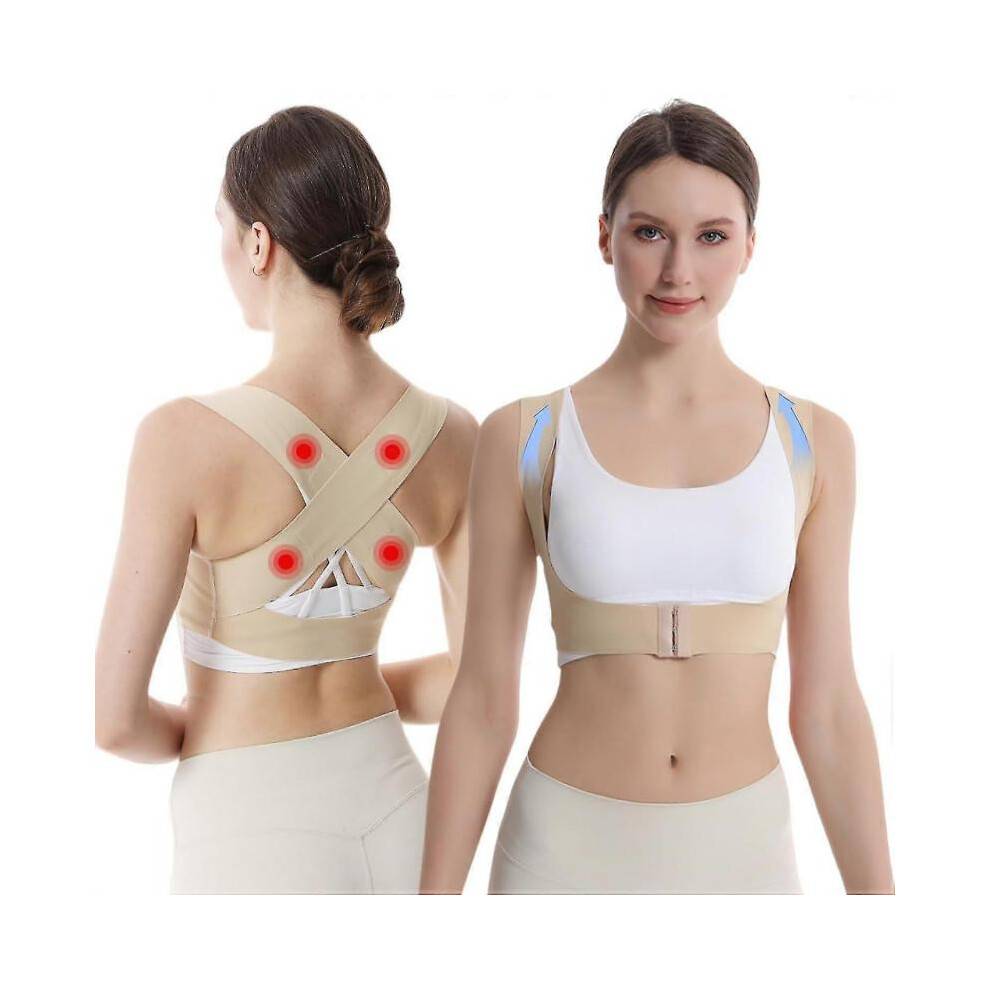 (M) Posture Corrector for Women and Men, Breathable Back Brace, Adjustable Posture Corrector for Back Shoulder Spine Pain Relief