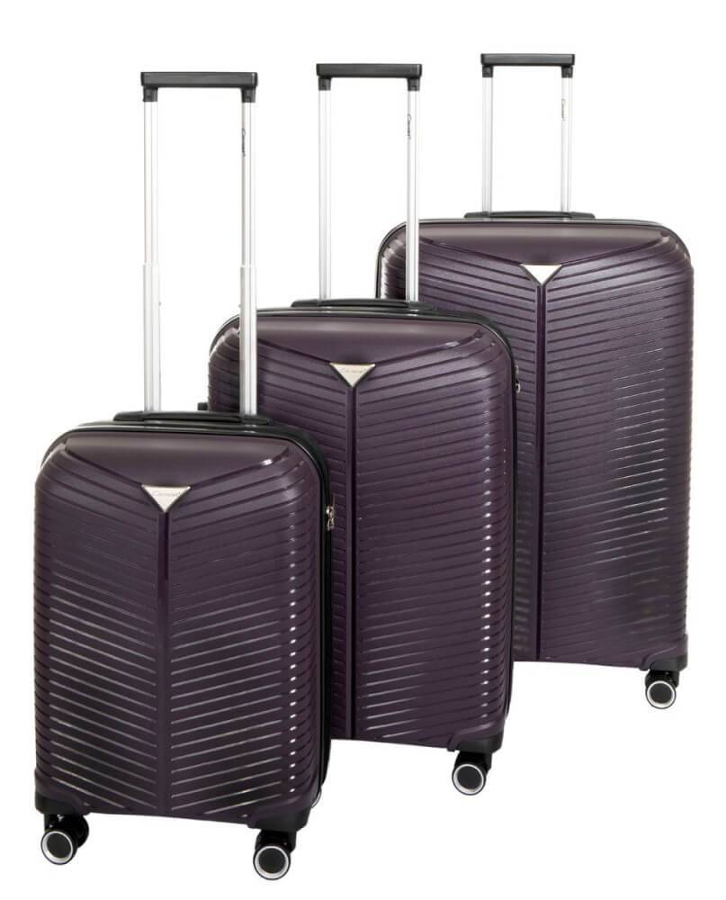 Cavalet Skottorp Resväska expanderbar 3 Set 55-67-77cm Lila