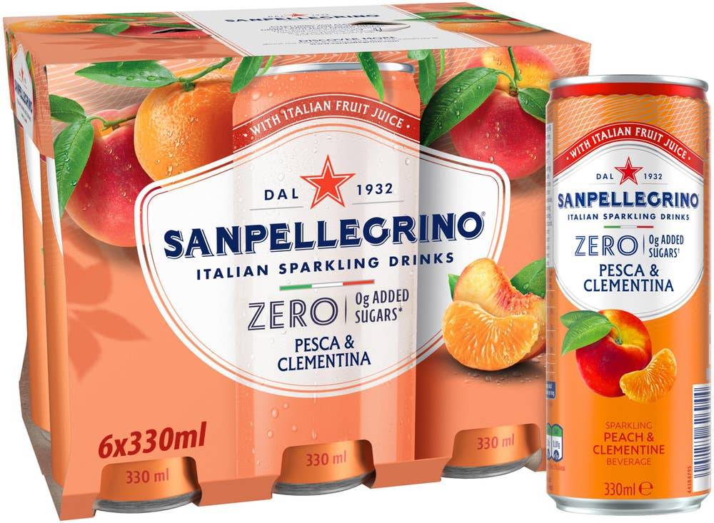 San Pellegrino Pesca & Clementina Zero 6x330ml