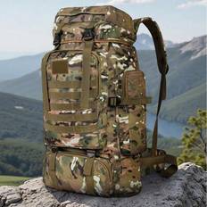 80L Camping Hiking Backpack,Molle Military Tactical Rucksack Backpack,Waterproof Lightweight Hiking Backpack Tactical Bag Military Bag - Multicolor