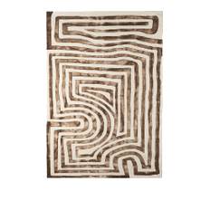 Dusty Deco - Psychedelic Labyrinth Rug Beige Dip Dye - Ullmattor - Edin & Lina Kjellvertz - Beige