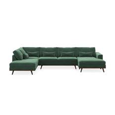 Scandinavian Choice Copenhagen U-Soffa Vänster - Mörkgrön U-soffa Grön Sammet