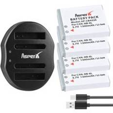 2 st 1300 mah nb -6l nb6l nb 6l kamerabatterier + dubbla usb-laddare för canon ixus 310 sx275 sx280 sx510 105 200 210 300 s90 s95
