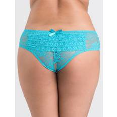 Lovehoney Blue Lace Crotchless Ruffle-Back Knickers