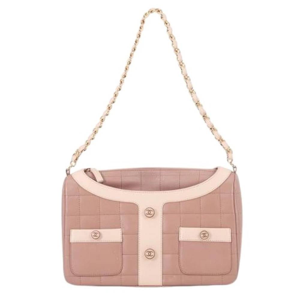 Chanel Vintage Pre-owned Vintage Skuldertaske - Vintage - Dame - Lyserød - ONE SIZE - Uld