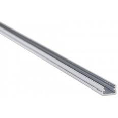 Aluprofil Type A till inomhus IP20 LED strip - 1 meter, grå, välj cover - Front cover : 1. Frostat