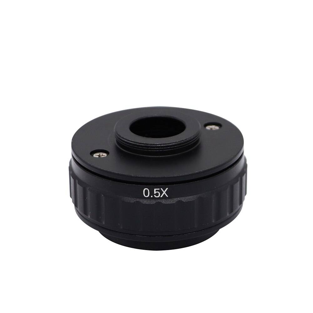 Ctv 0.35x/0.5x c mount lins adapter fokus justerbar kamera c mount adapter för stil trinokulär stereo mikroskop set