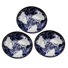 Mino ware tallrik set om 3 arabesque plover 138790(3)